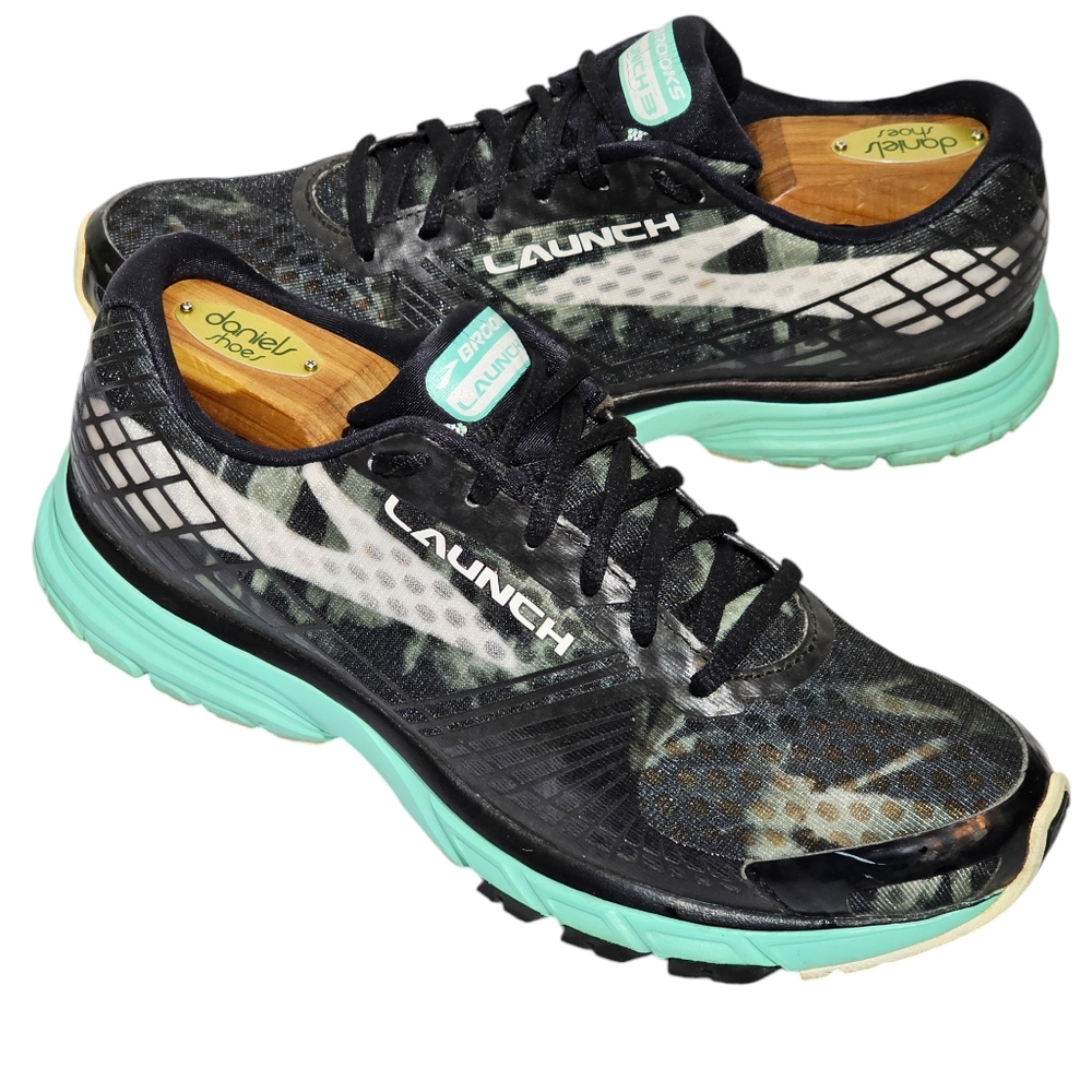 Brooks Launch 3 Women’s Running Training Shoes Sneakers Size 9 Black Teal
